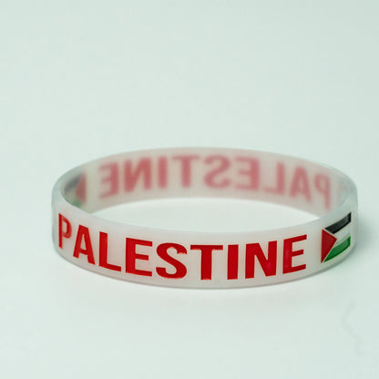 2pcs Palestine Flag Wristband Silicone Rubber Band