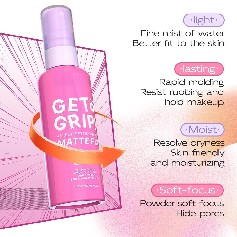 Cooling Makeup Setting Spray 60ml – Oil-Control Hydrating Waterproof Long-Lasting Unisex for All Skin Types