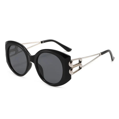 Vintage Oversize Square Hollow Cat Eye Sunglasses