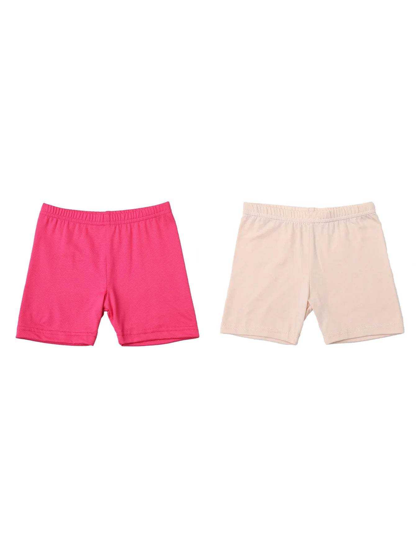 2Pcs Summer Solid Color Kids Leggings Girls