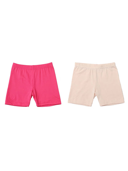 2Pcs Summer Solid Color Kids Leggings Girls