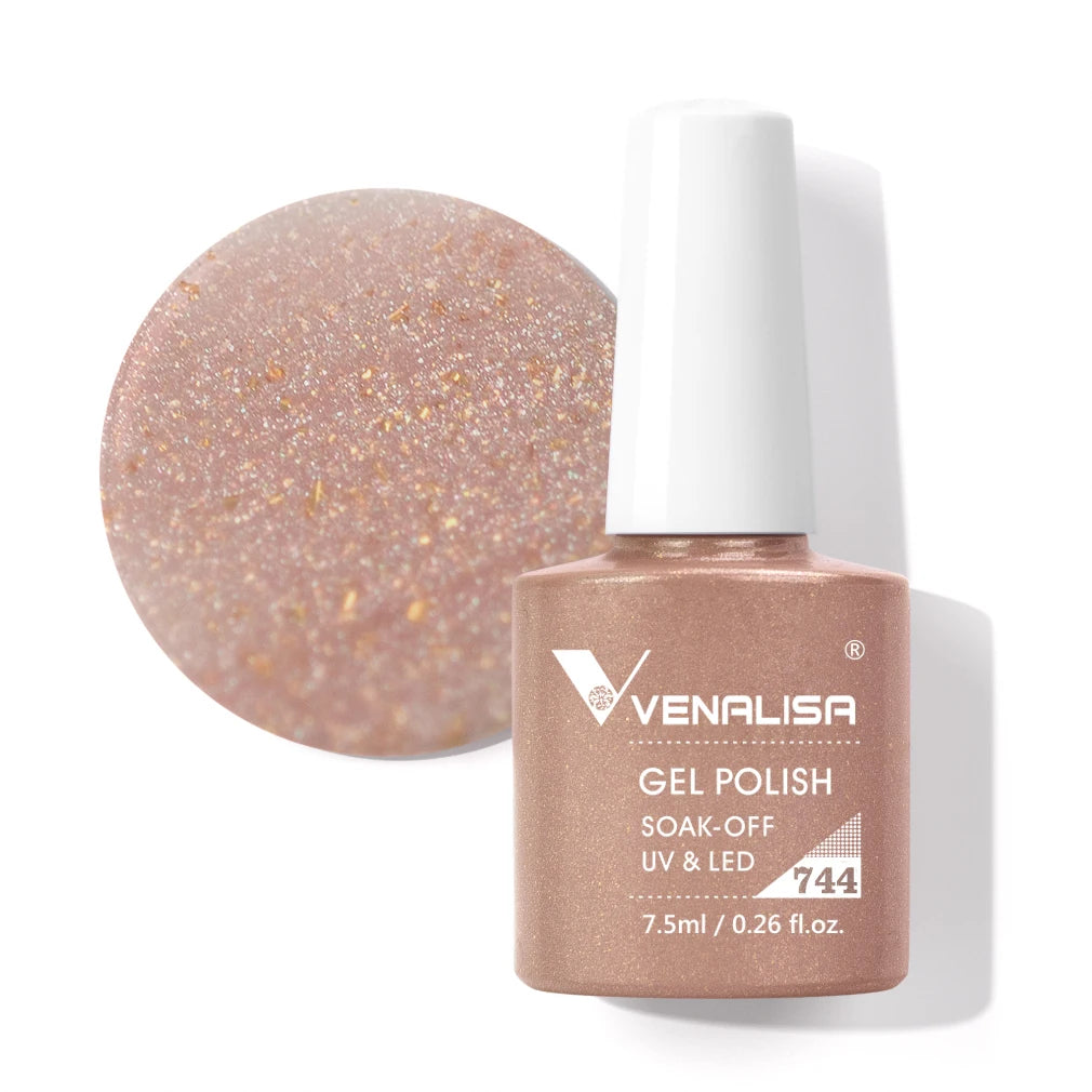 Glitter LED French Nail Polish