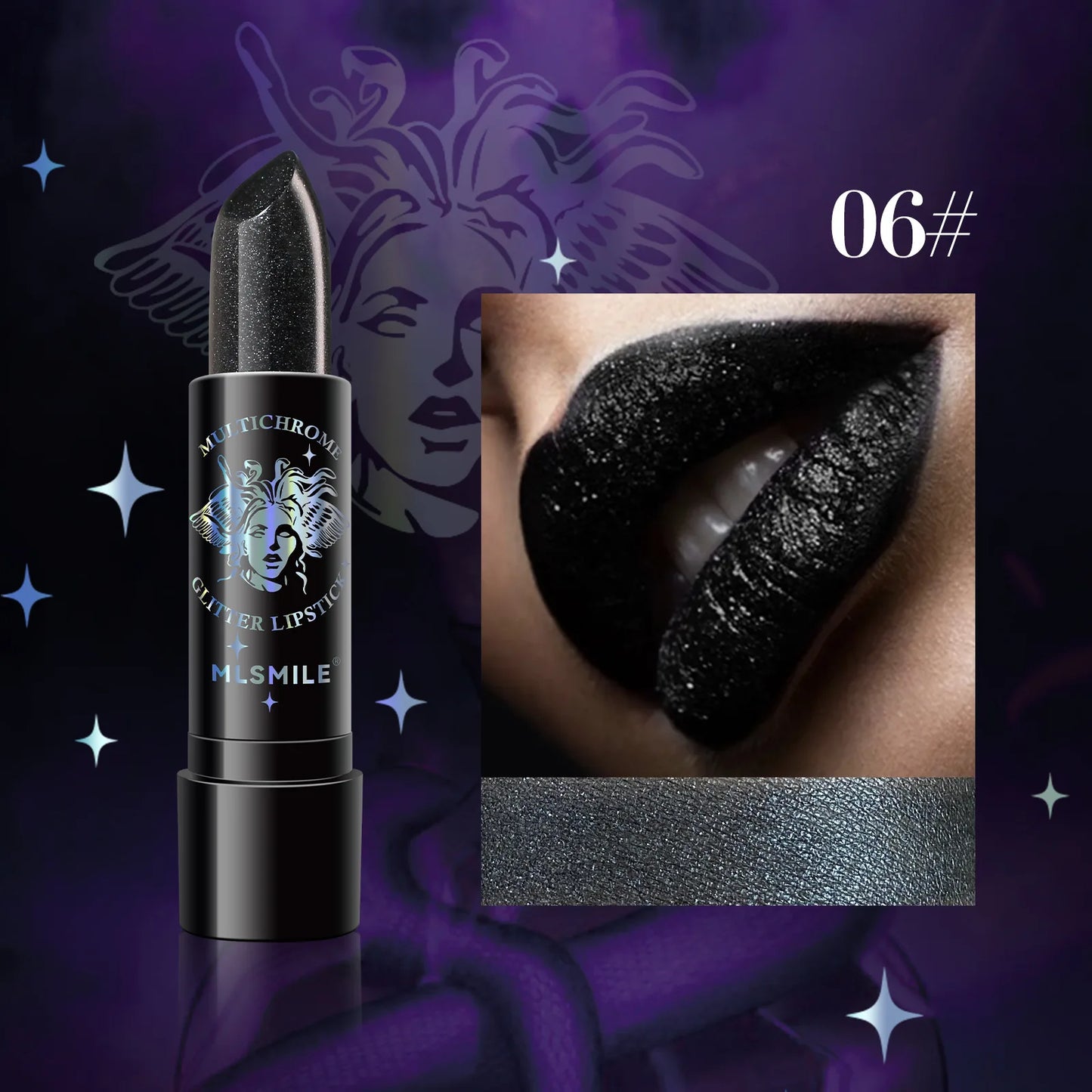 Glitter Lipstick Waterproof Diamond Pearlescent Metallic