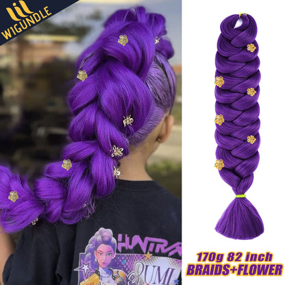 82 Inch Long Jumbo Braiding Hair Synthetic Braids Crochet Hair Extensions 165g