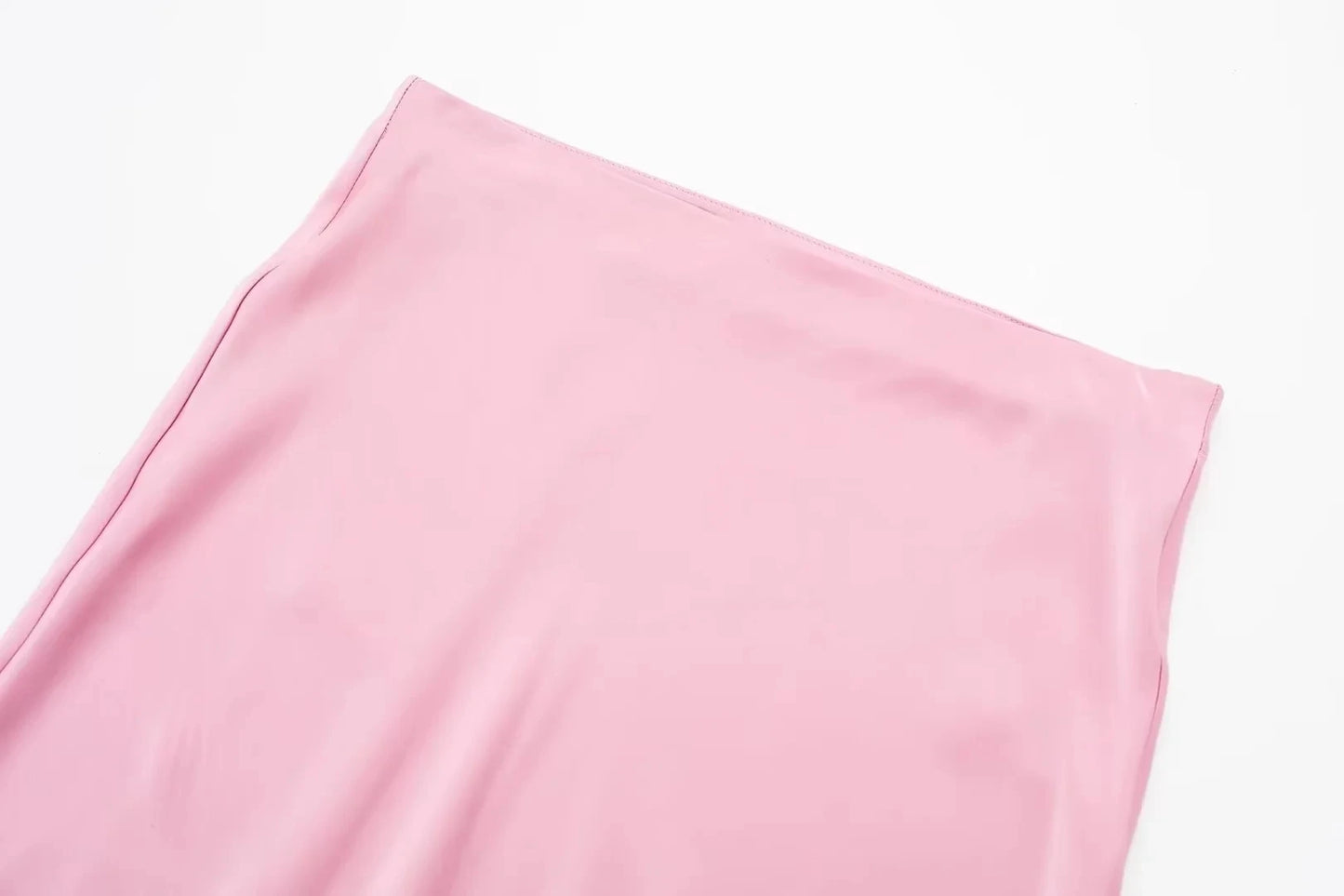 Faldas largas informales de satén de talle alto