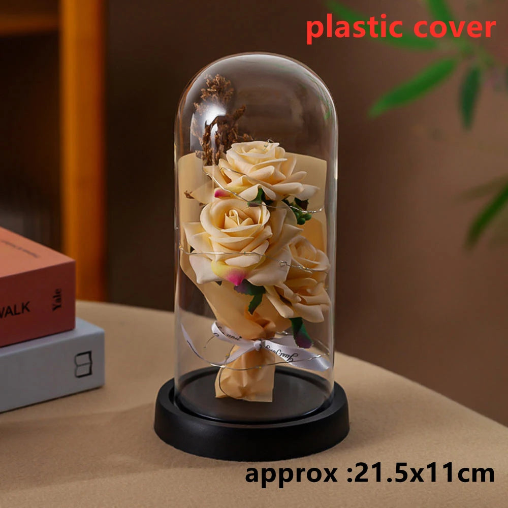 LED Galaxy Three Rose Artificial Flowers