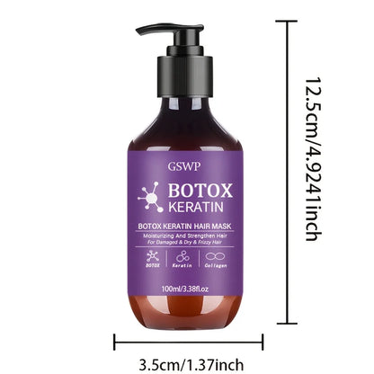 Botox Keratin Hair Mask moisturizes and strengthens damaged hair