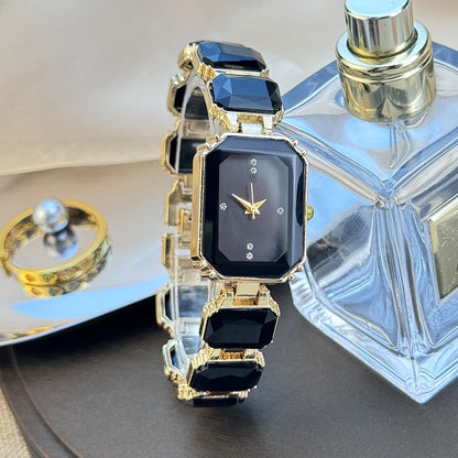 Rhinestone chain rectangular color case rhinesto watch