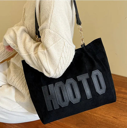 Letters Tote Canvas Campus Handbag Bolsa