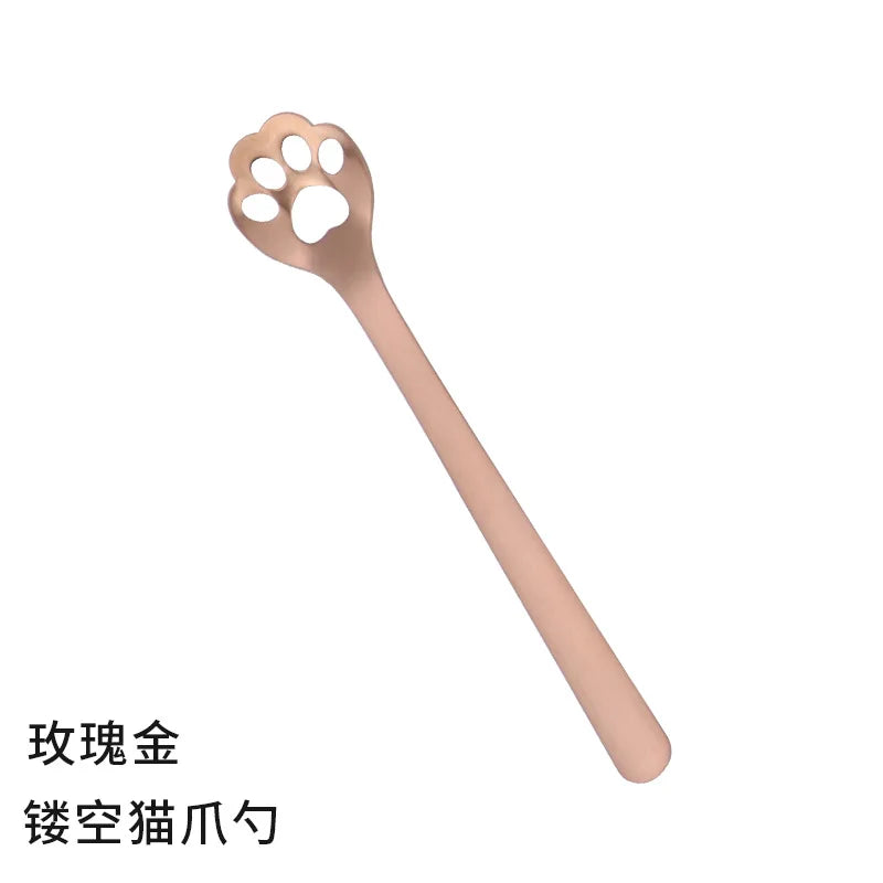 Creative Cute Cat Dog Claw 304 Stainless Steel Spoon