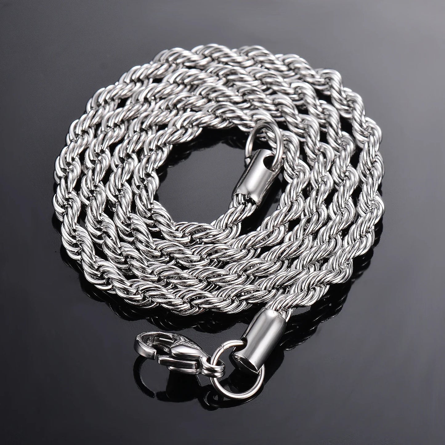925 sterling silver Rope Chain Necklace
