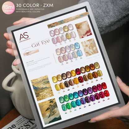 30 Color Star River Cat Eye Gel Nails Polish 1pcs 15ml Magnetic Gel