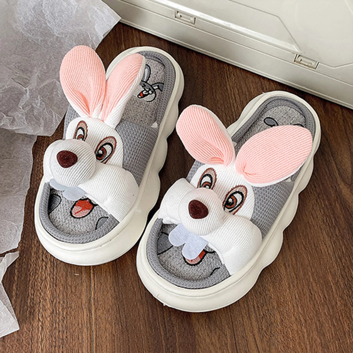 Cute Cartoon Lovely Animals Bedroom Cotton Home Indoor Thick Sole Slippers