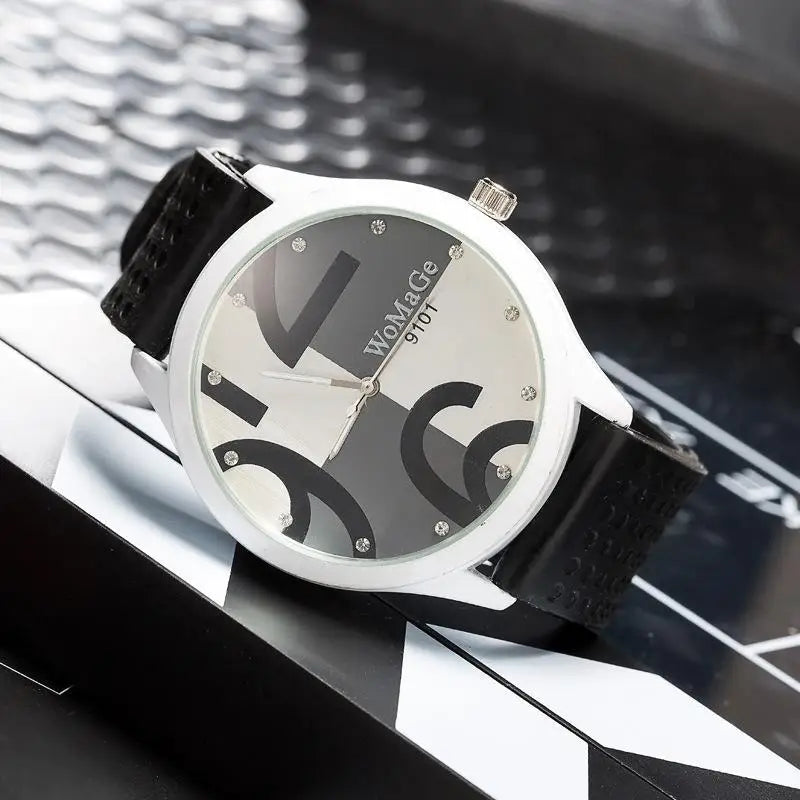 Big Number Quartz Silicone Sports Watches
