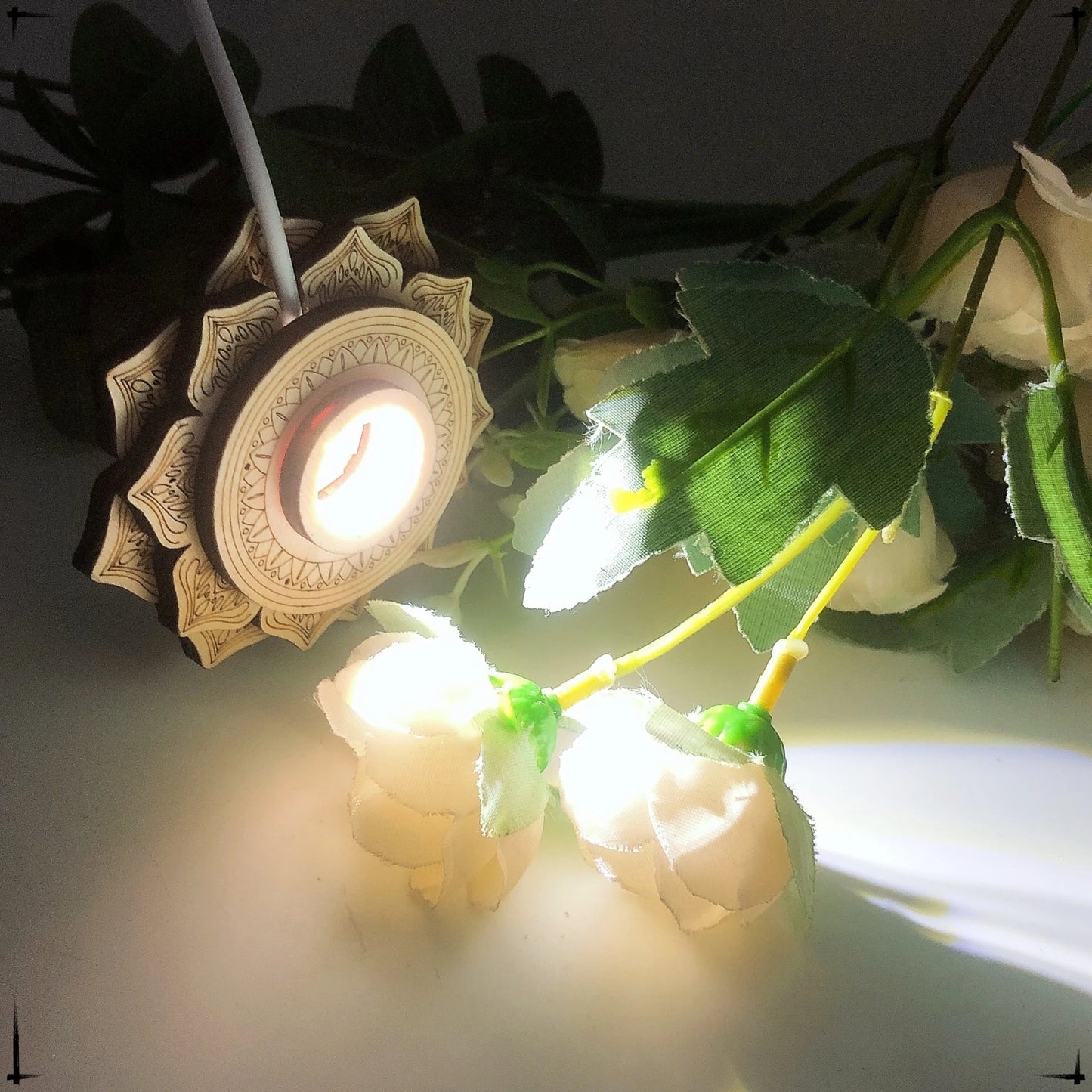 LED 3D Night Light Lotus Tower Shape Home Decoration