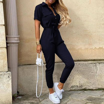 Casual Slim Fit Jumpsuit Pants
