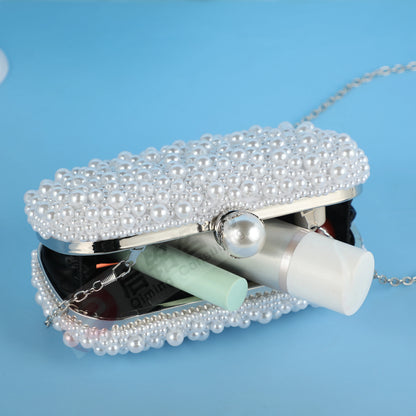 Luxury handmade chain shoulder Full Beaded clutch bag