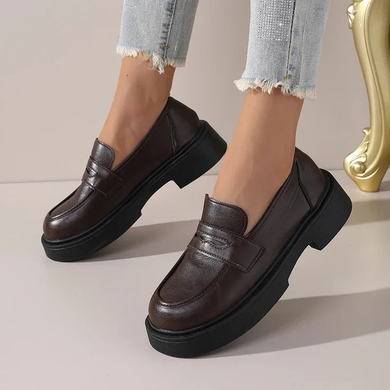 Retro British Style Thick-Soled Casual Shoes