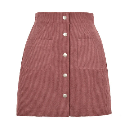 Corduroy Slim Fit Mini Skirt