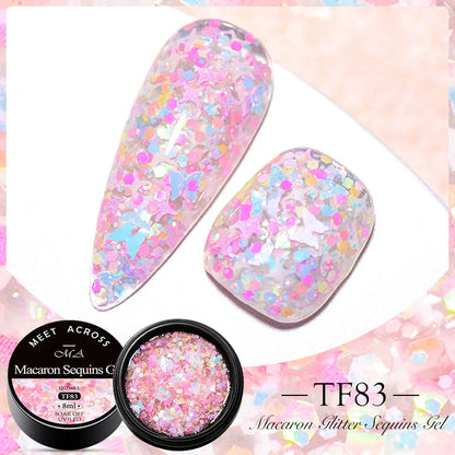 Pink Dried Flower Gel Nail Polish