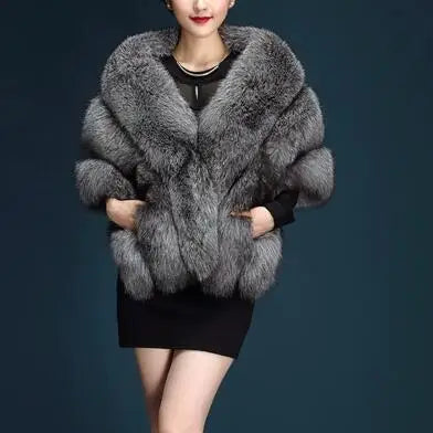 Faux Fur Soft Thick Bridal Wrap Shawl