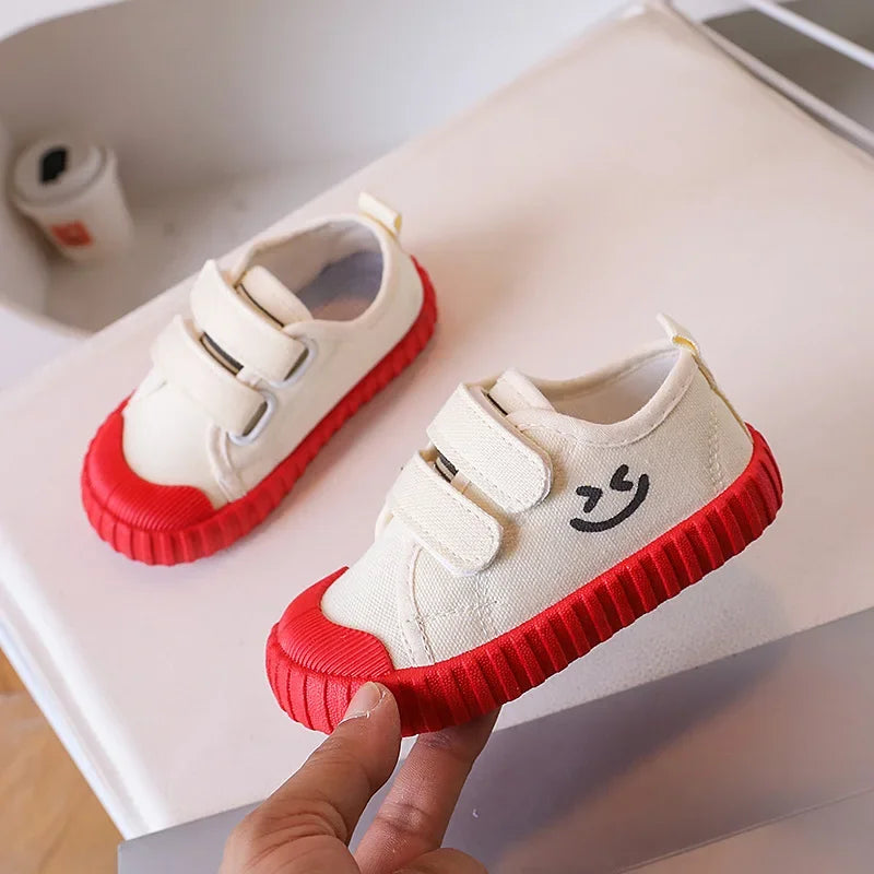 Korean Version Smiling Face Casual Canvas Shoes