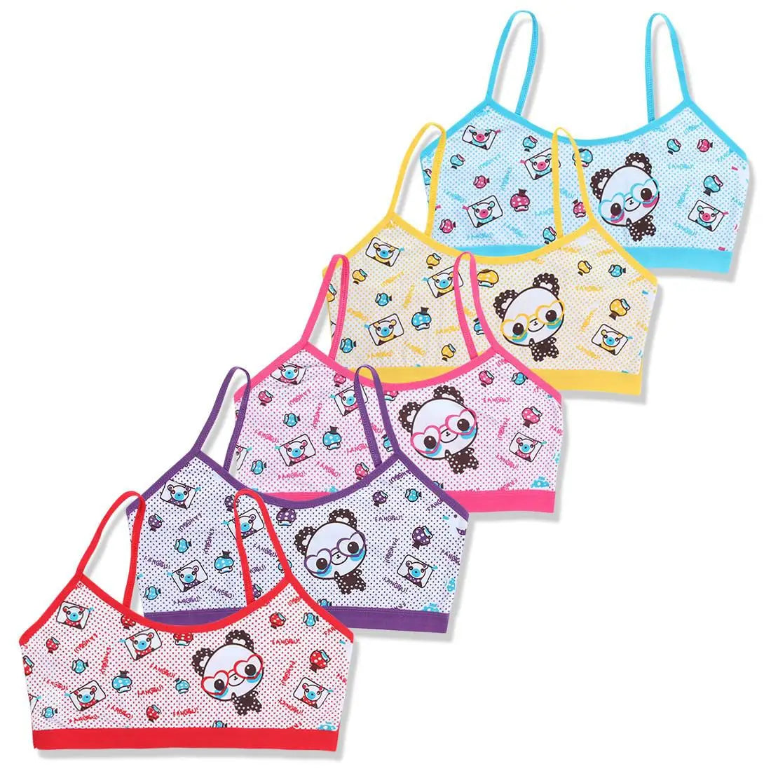 Teenage Girls Vest Bras Cartoon Panda Underwear