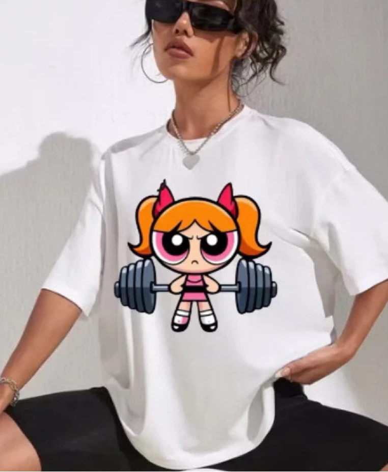 Girls Super Powerful Training Streetwear T-shirt
