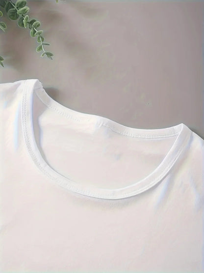 Simple Red Spider Printing Crop Tops Street Slim-fit T-Shirt