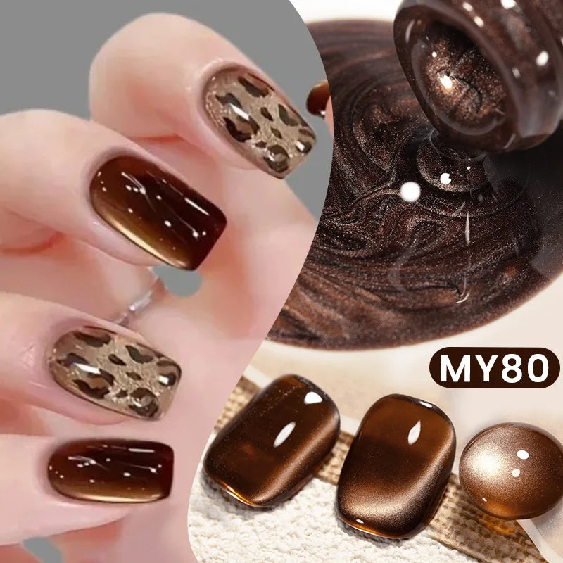 10ml Brown Purple Black Red Cat Magnetic Gel Polish Manicure Soak Off