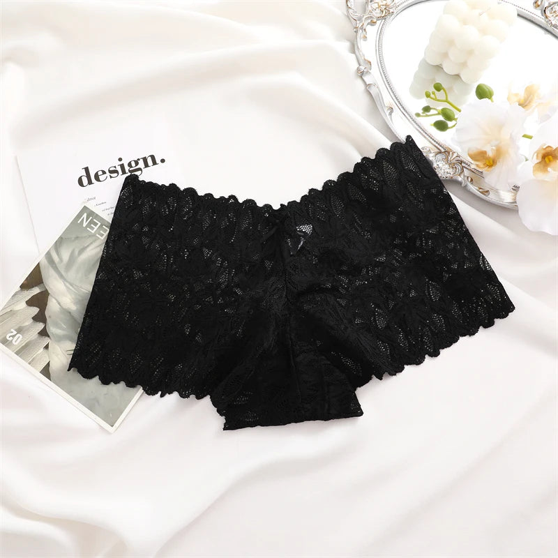 Lace Boyshort Panties Low-Rise Sexy Underwear Sexy Lingerie