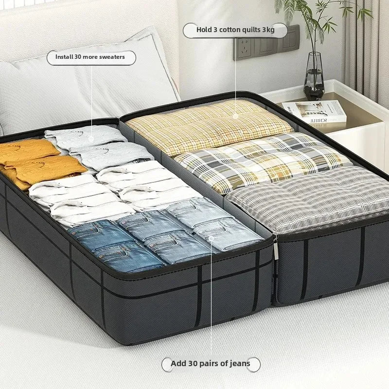 Thickened Waterproof Moving Super Large Capacity Striped Storage Bag