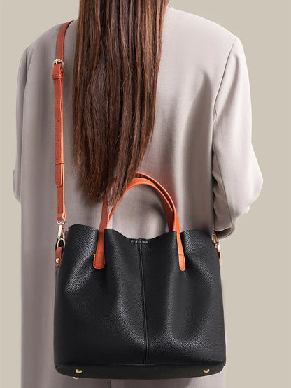 Leather Luxury Shoulder Bag Soft Handbags Large Capacity Crossbody Bags