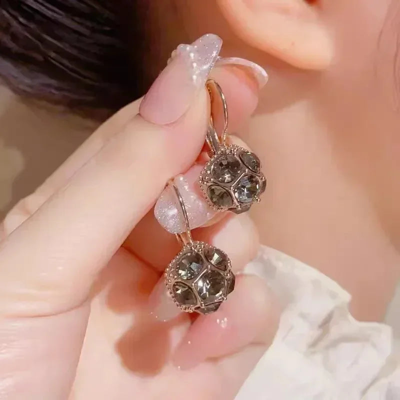 Exaggerated Leaf Flower Hoop Earrings