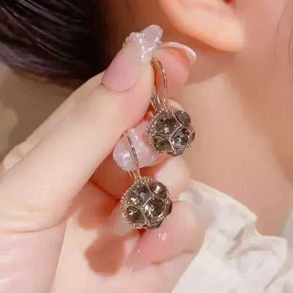Exaggerated Leaf Flower Hoop Earrings