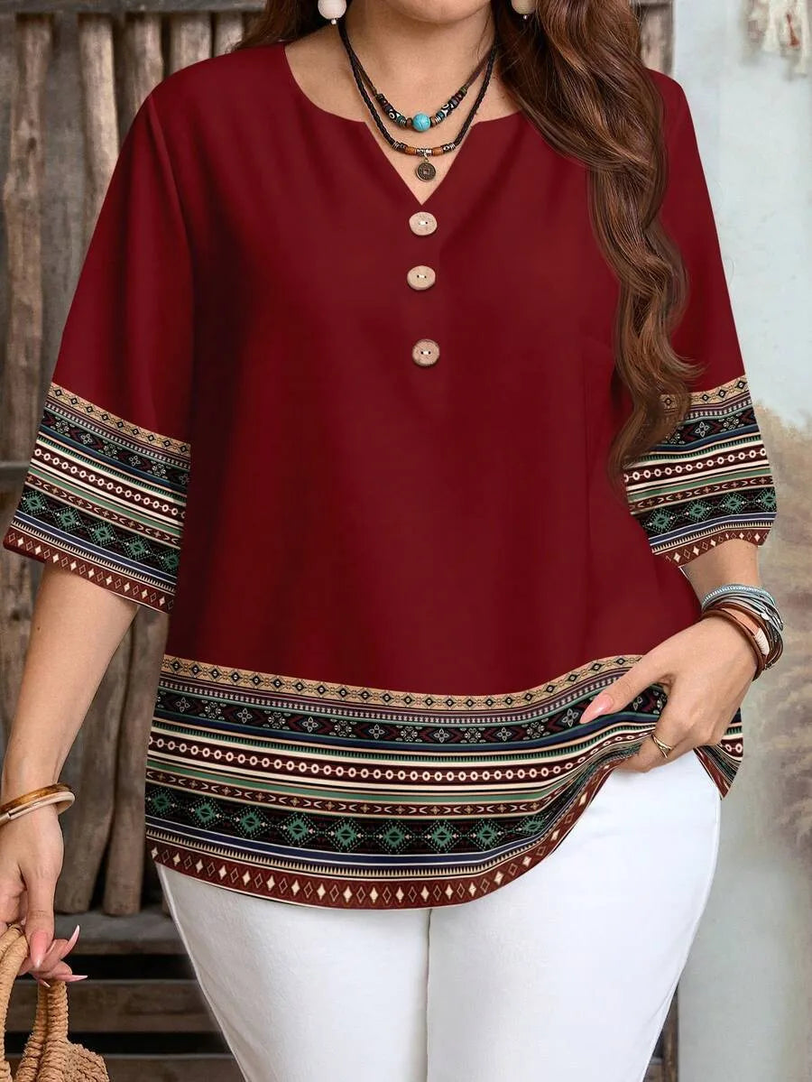 Plus size short sleeve shirt