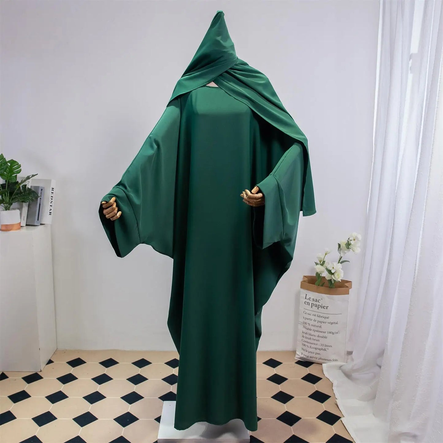 Two Pieces Muslim Abaya Jilbab Islamic