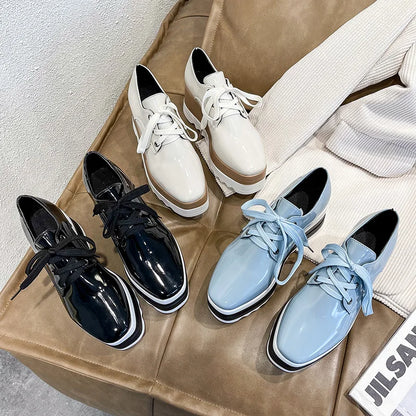 Flat Platform Slip on Moccains Casual Thick Sole Brogue Creepers Sneakers