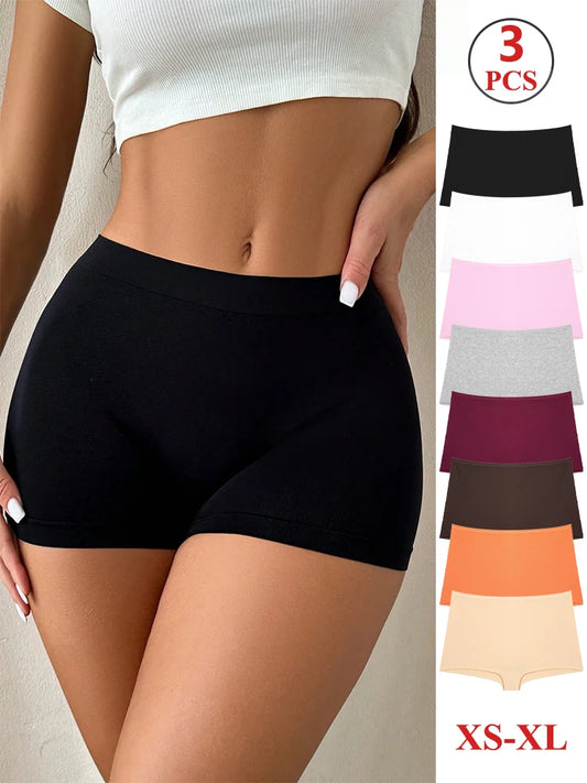 3PCS Cotton Boyshort Panties Lingerie