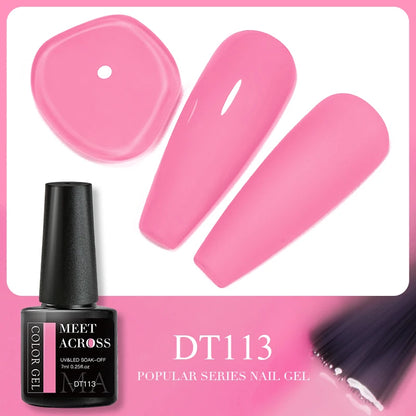 Pink Dried Flower Gel Nail Polish