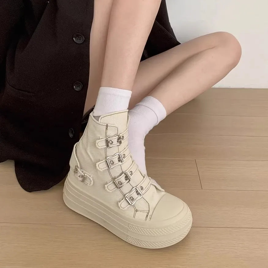 High Top Canvas Grace Waling Shoes