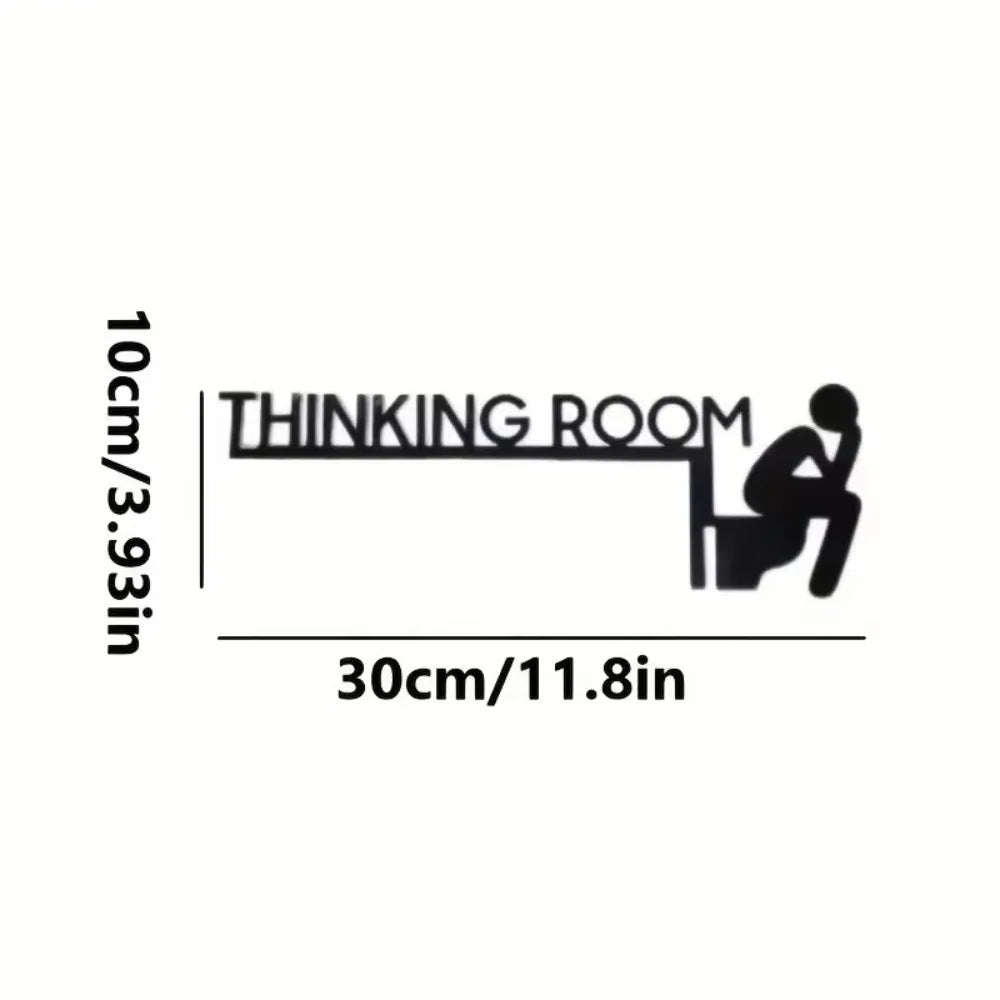 1pc Modern Metal Toilet Door Sign