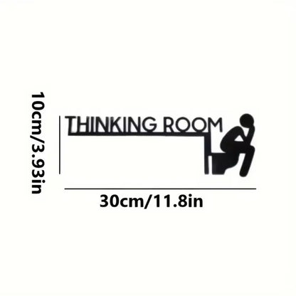 1pc Modern Metal Toilet Door Sign