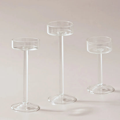 Glass Candle Holders Set Tealight Candle Holder