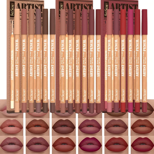 Matte Lip Liner Pencils Set