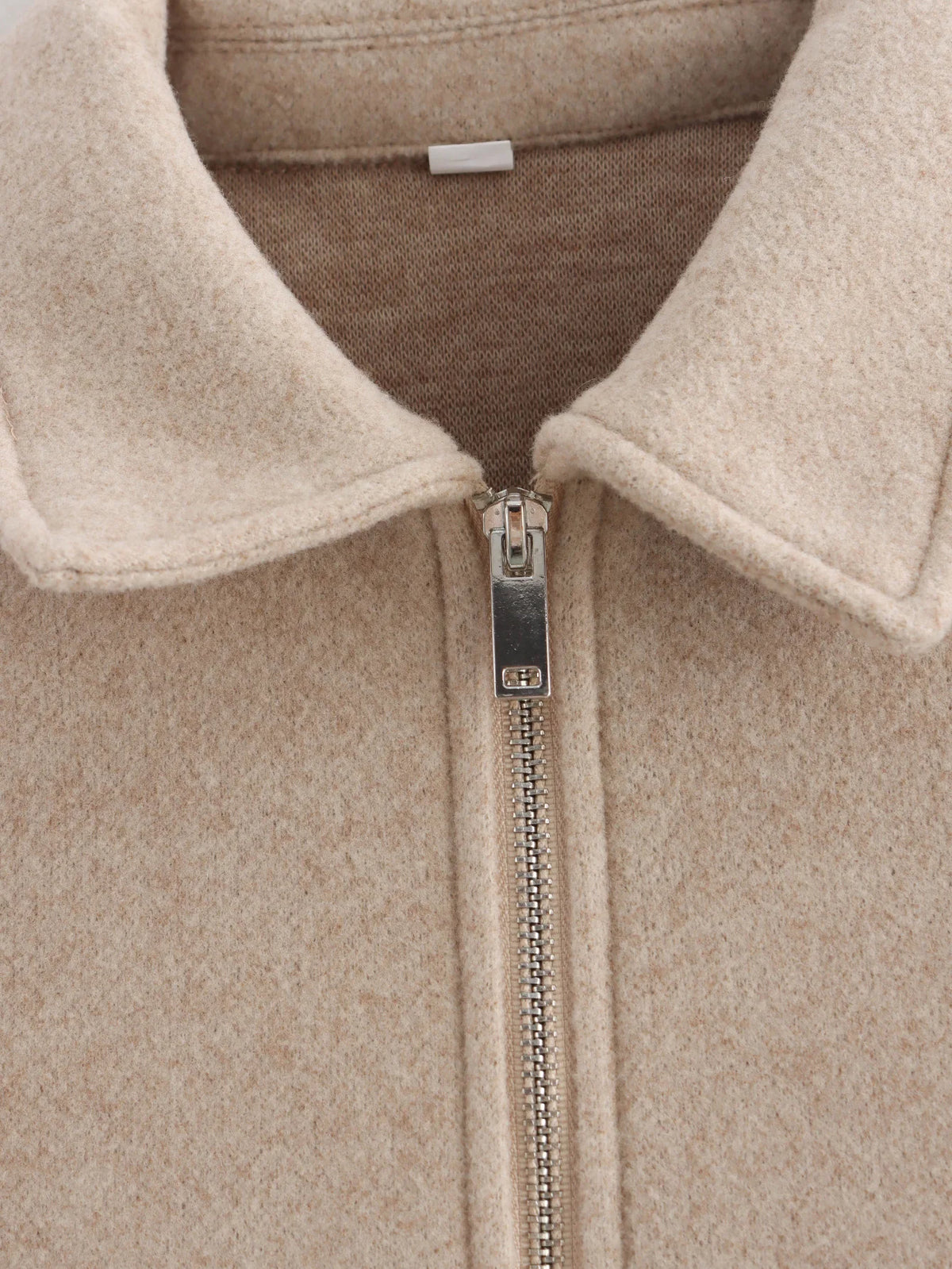 Zipper Winter Long Sleeve Pocket Outerwear Elegant Jacket Coat