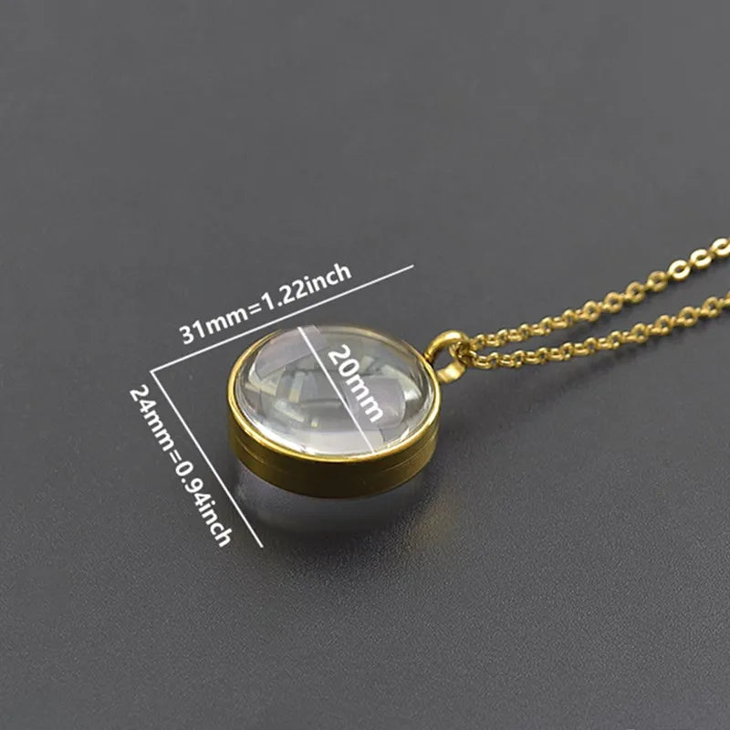 Twist Locket Pendant Photo Floating Charm Necklace