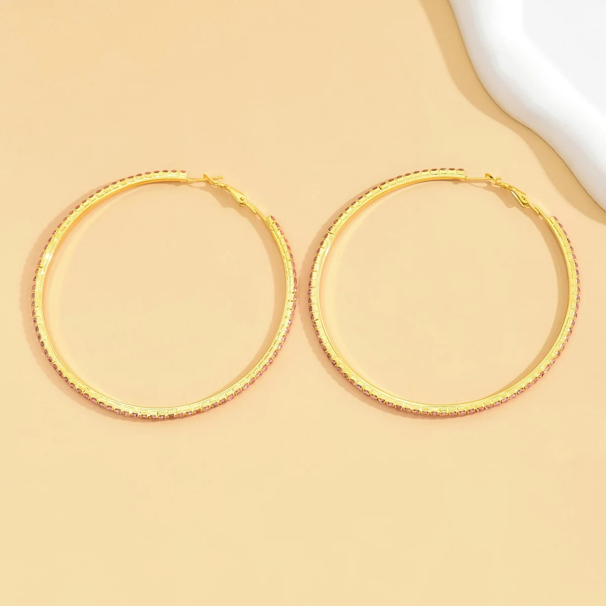 Circle earrings metal earrings
