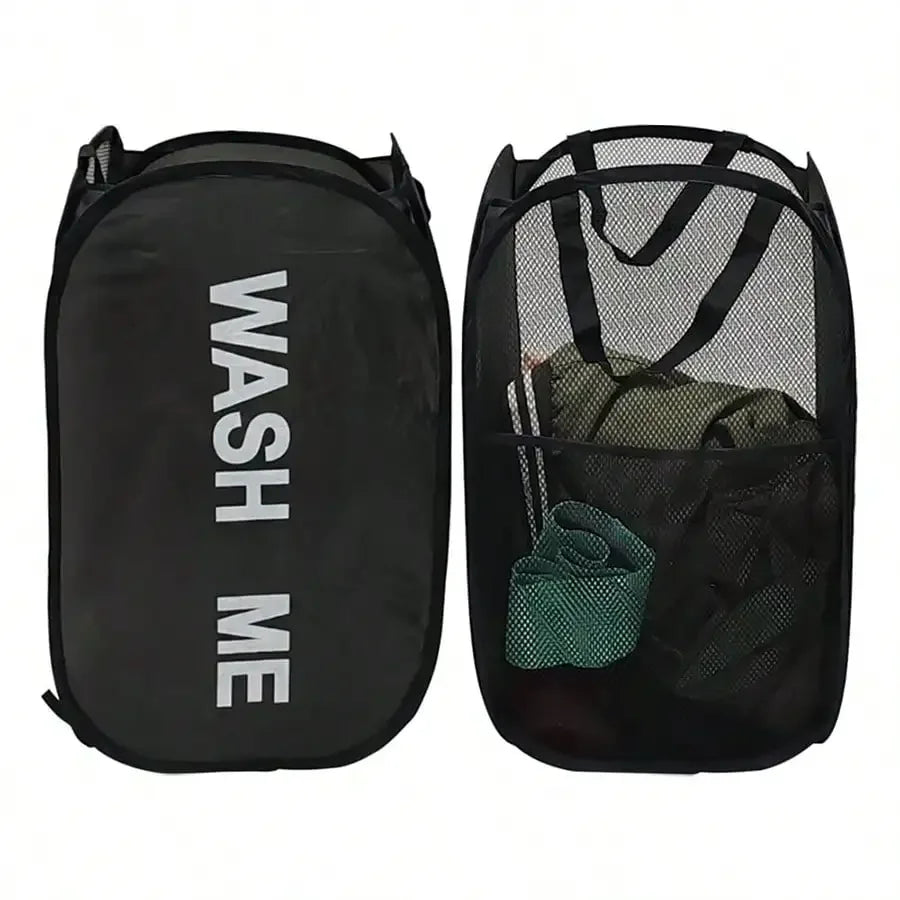 Portable Mesh Pop Up Laundry Hamper Wide