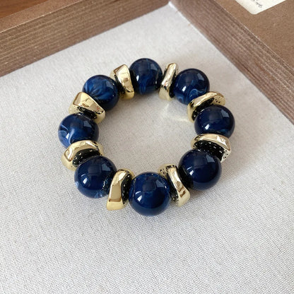 Acrylic Irregular Square Round Beaded Bracelet